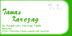tamas karczag business card