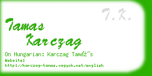 tamas karczag business card